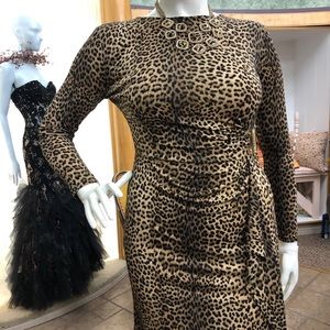 Michael Kors leopard Dress and leopard necklace